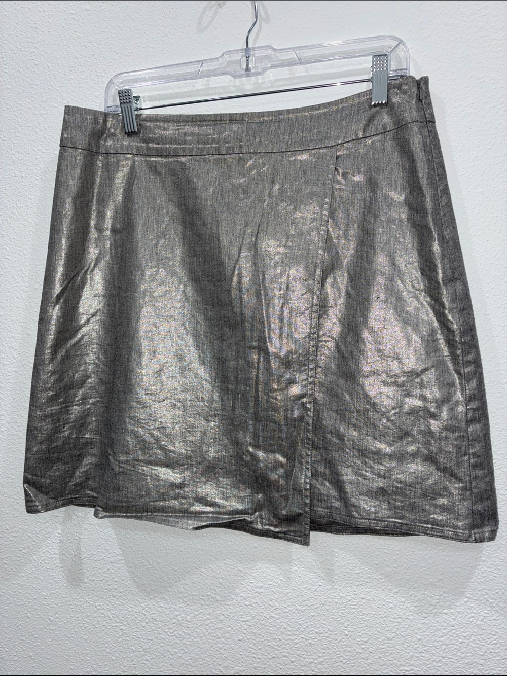 Eileen Fisher Gray A-Line Linen-Blend Skirt